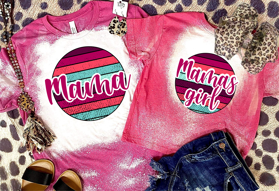 Kids Mamas Girl Pink Vintage Circle