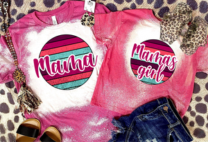 Kids Mamas Girl Pink Vintage Circle