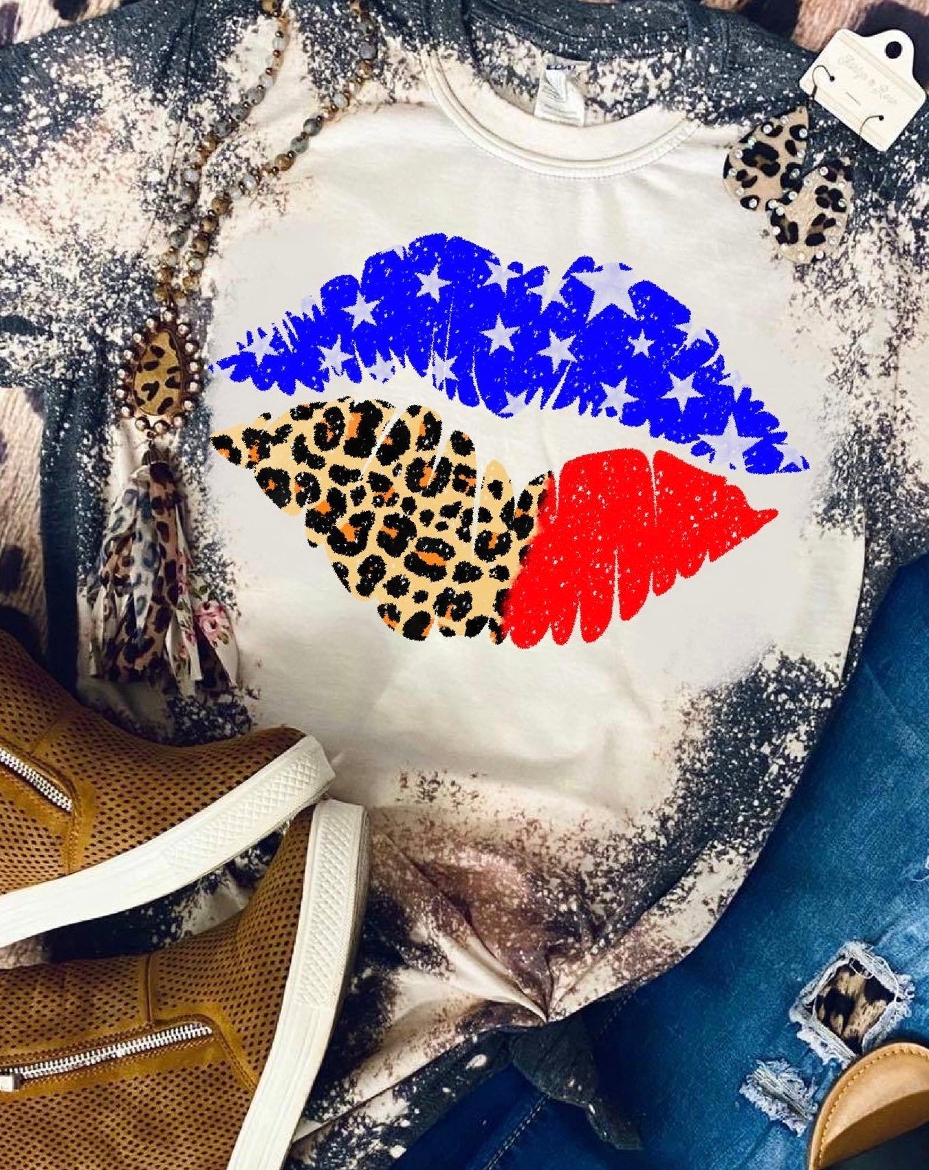 Patriotic Lips Bleached