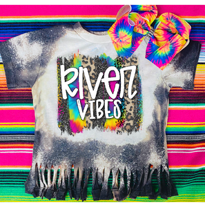 Kids River Vibes Fringed Bleached Bella