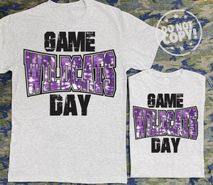 Kids Tye Dye Game Day Non Bleached Grey Tee