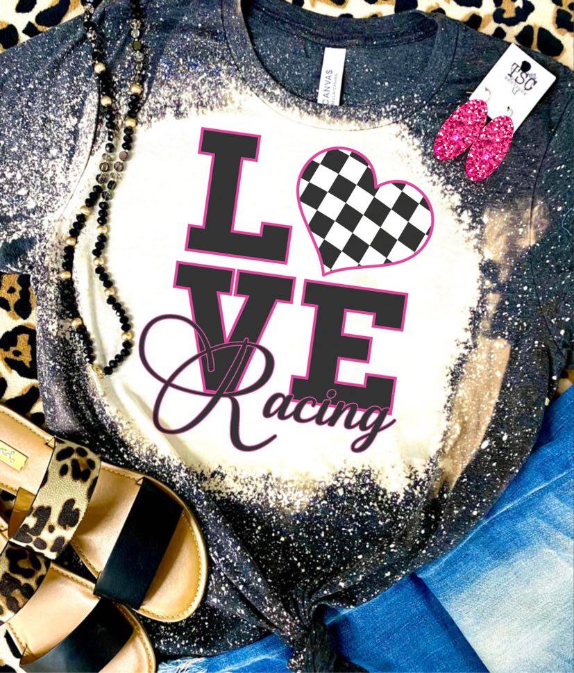 Kids LOVE Racing Bleached Tee