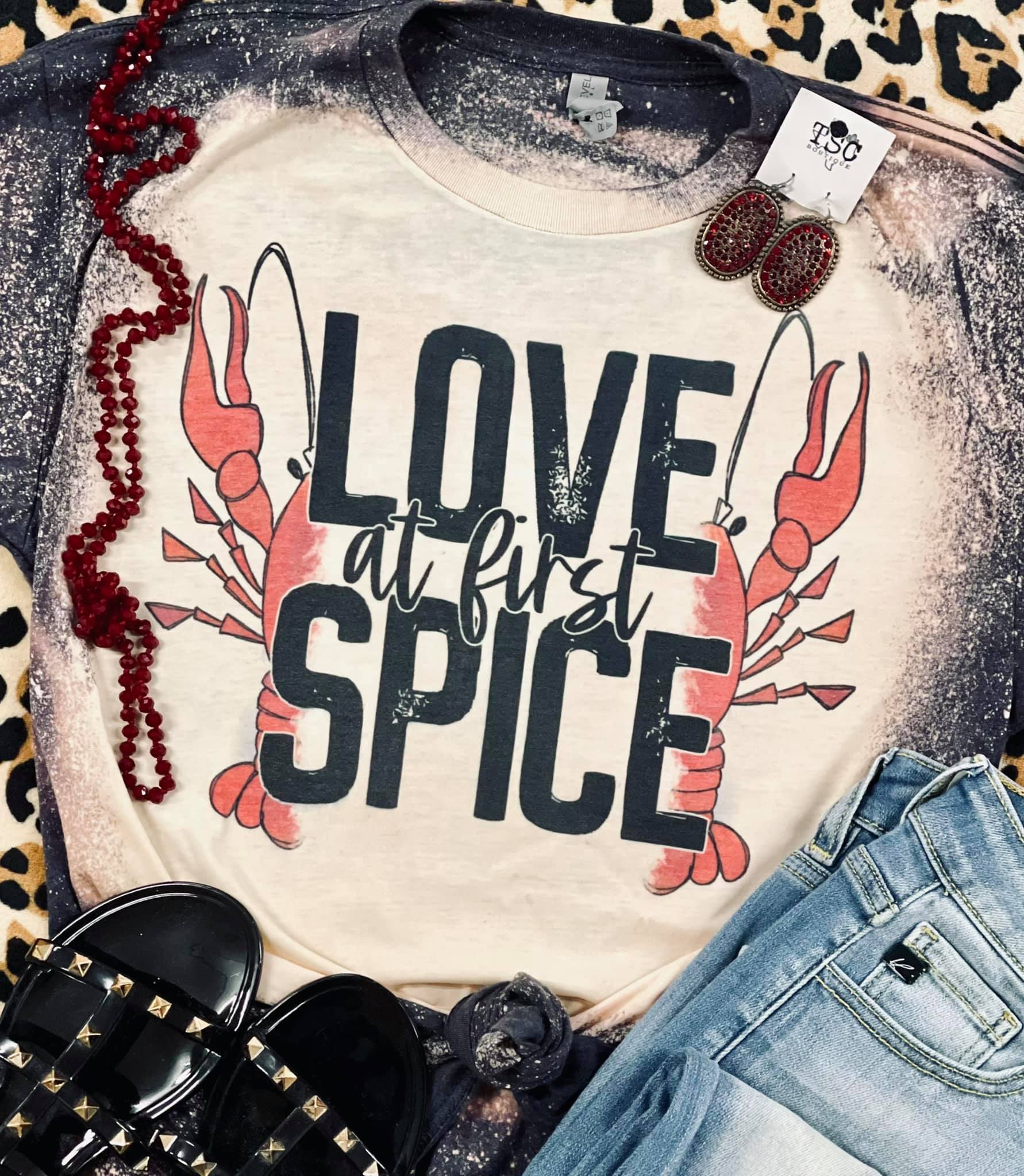 Love At First Spice Grey Bleached Tee