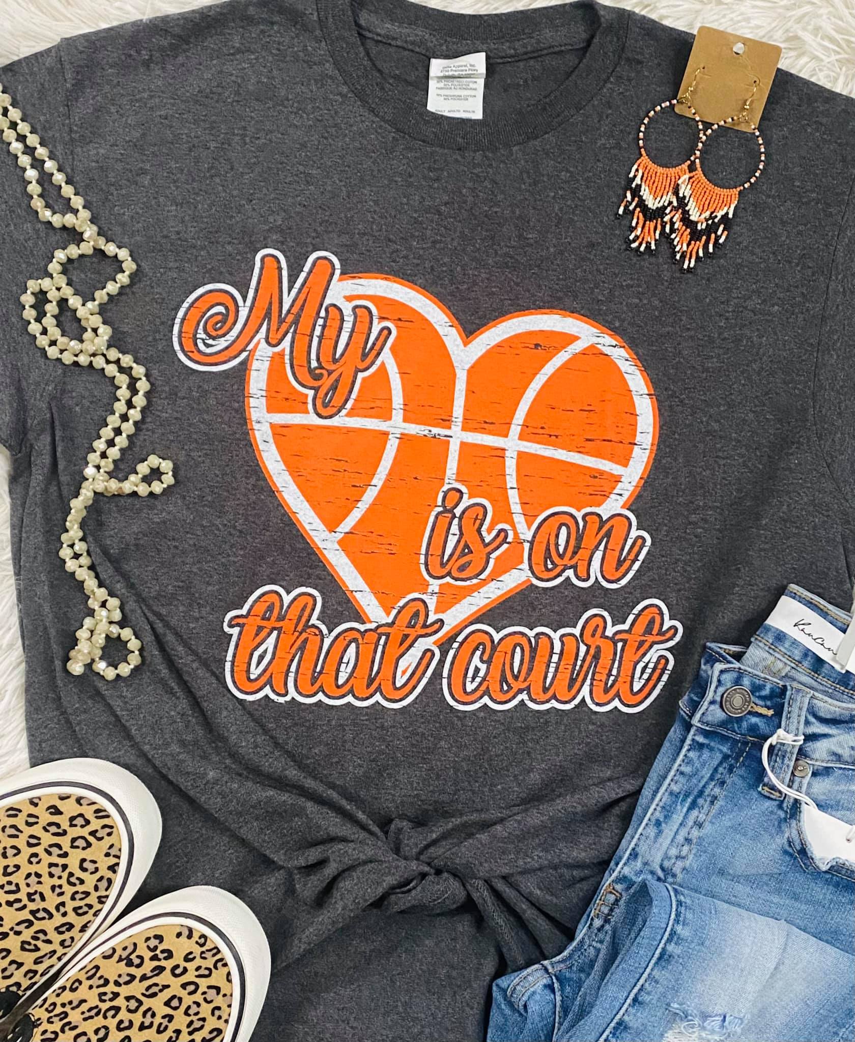 RTS My Heart Is On the Court Tee