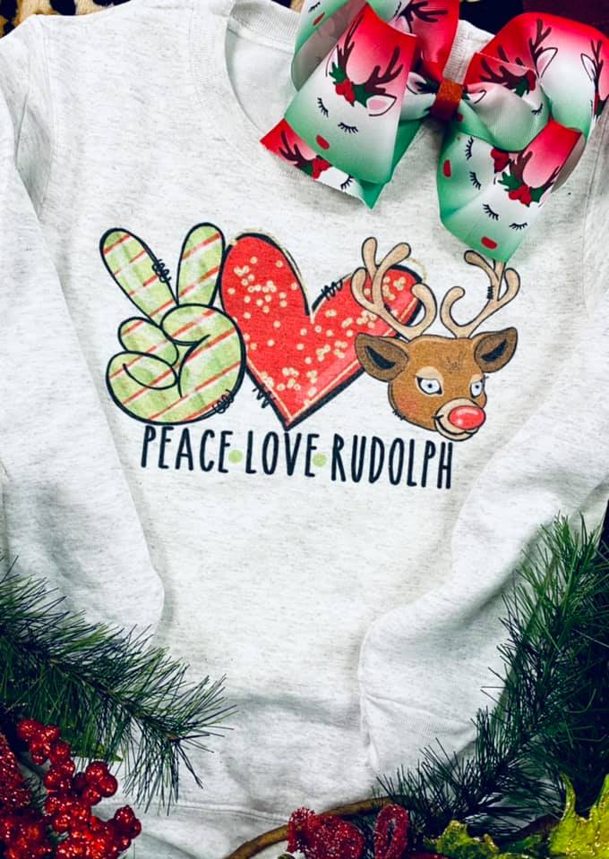 Baby Peace Love Rudolph Tee