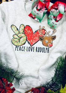 Baby Peace Love Rudolph Tee