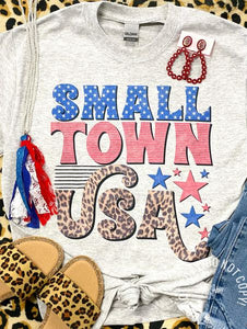 Small Town USA Grey Tee