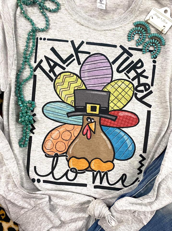 Kids Talk Turkey to Me Long Sleeve