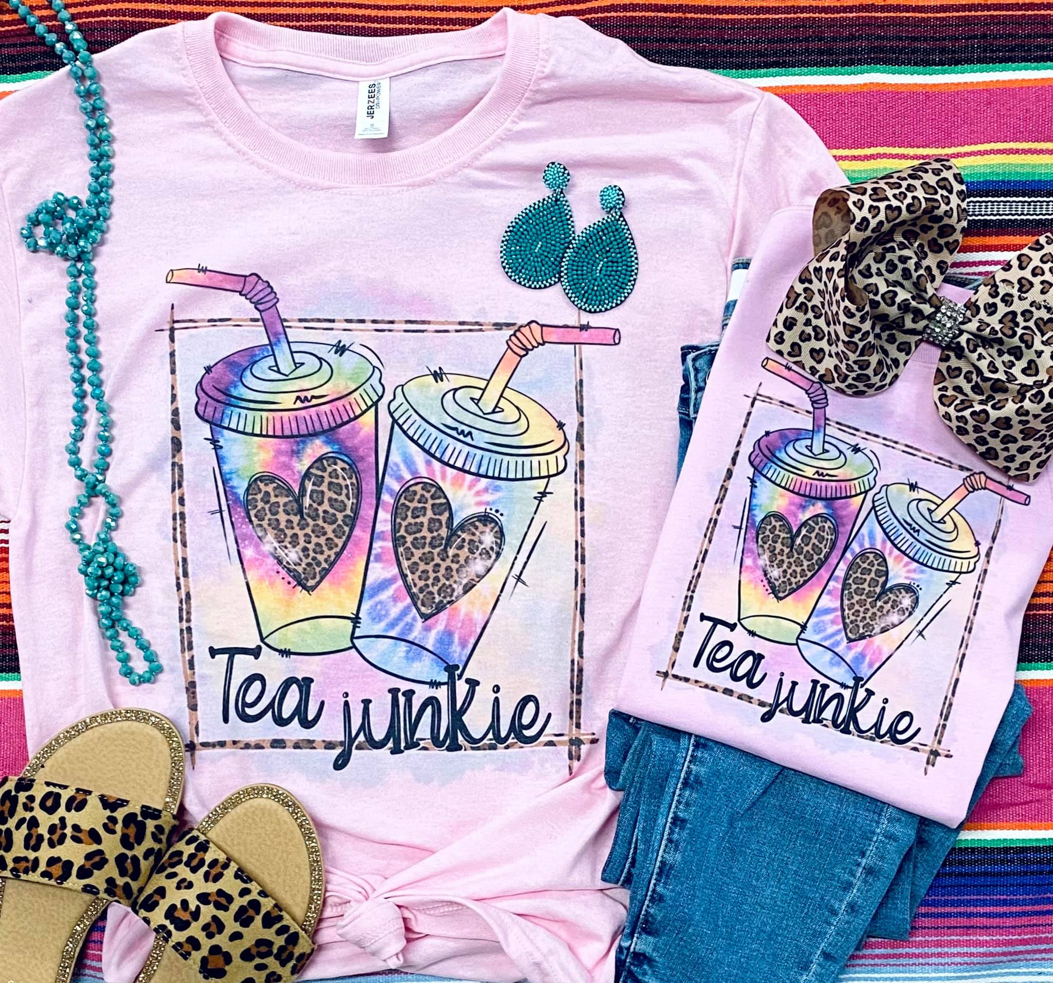 Tea Junkie Pink Tee