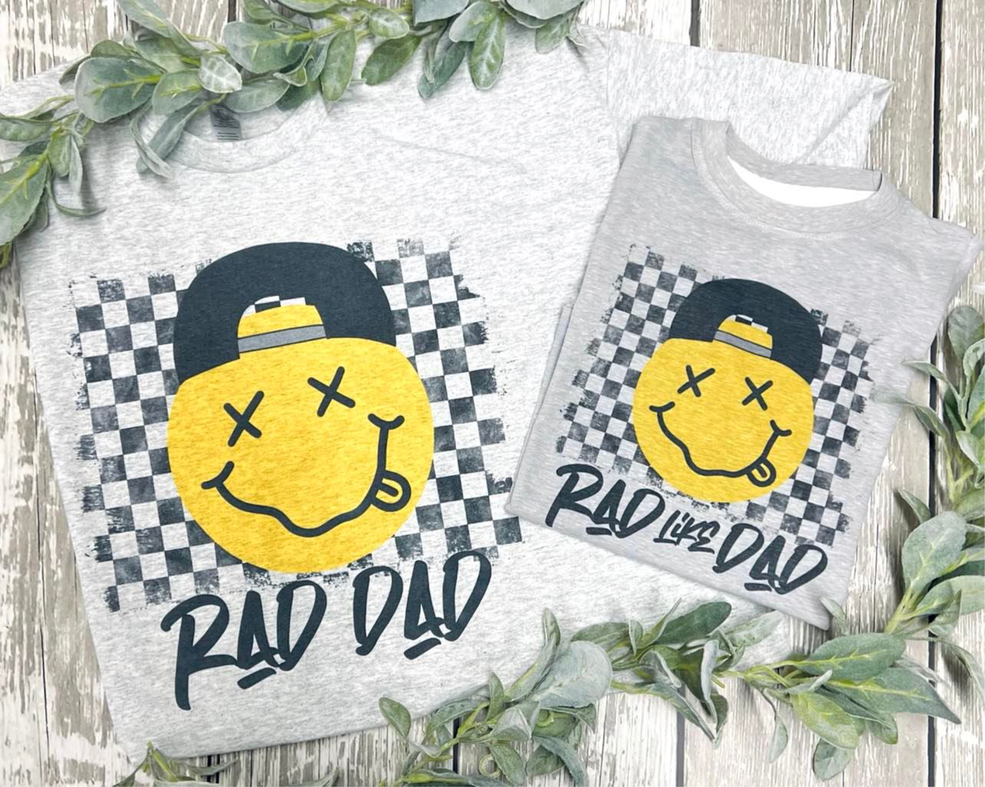 Rad Dad & Like Dad Grey Tee