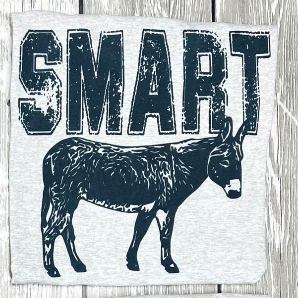 Smart A** Donkey Grey Tee