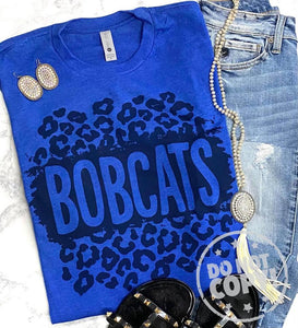All Black Leopard Mascot Non Bleached Spirit Tee