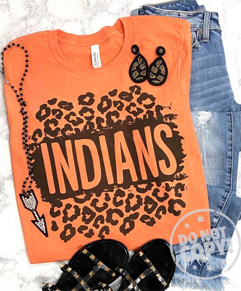 All Black Leopard Mascot Non Bleached Spirit Tee