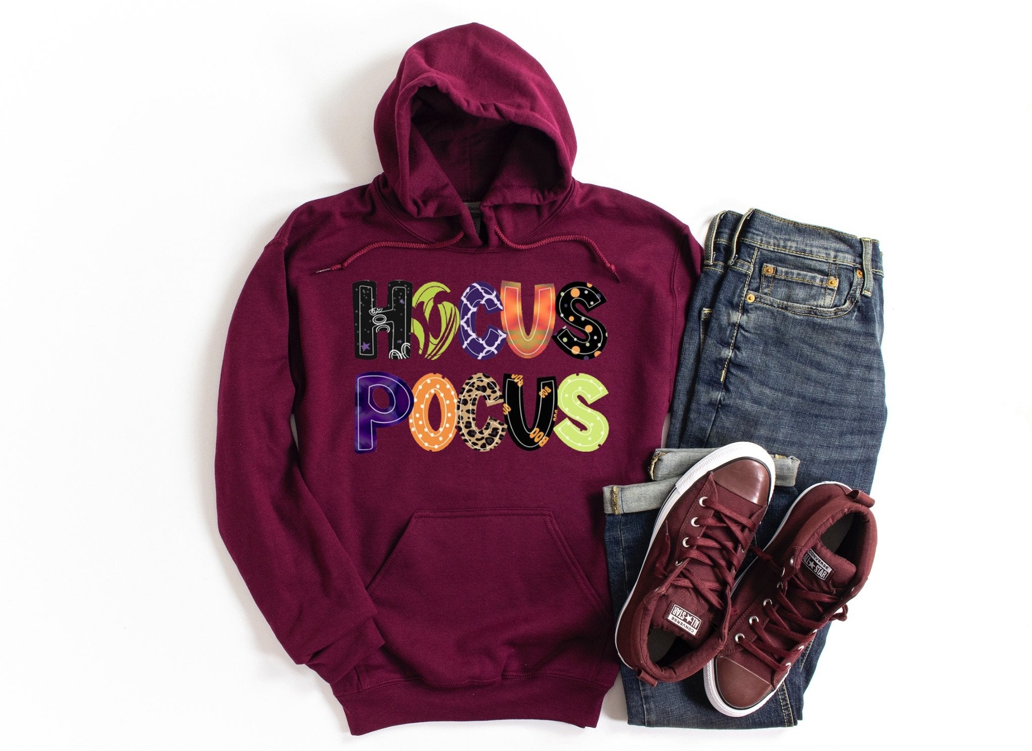 Hocus Pocus Words Fleece Hoodie