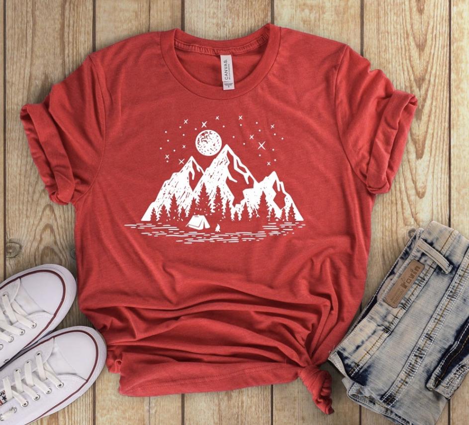 Mountains With Moon