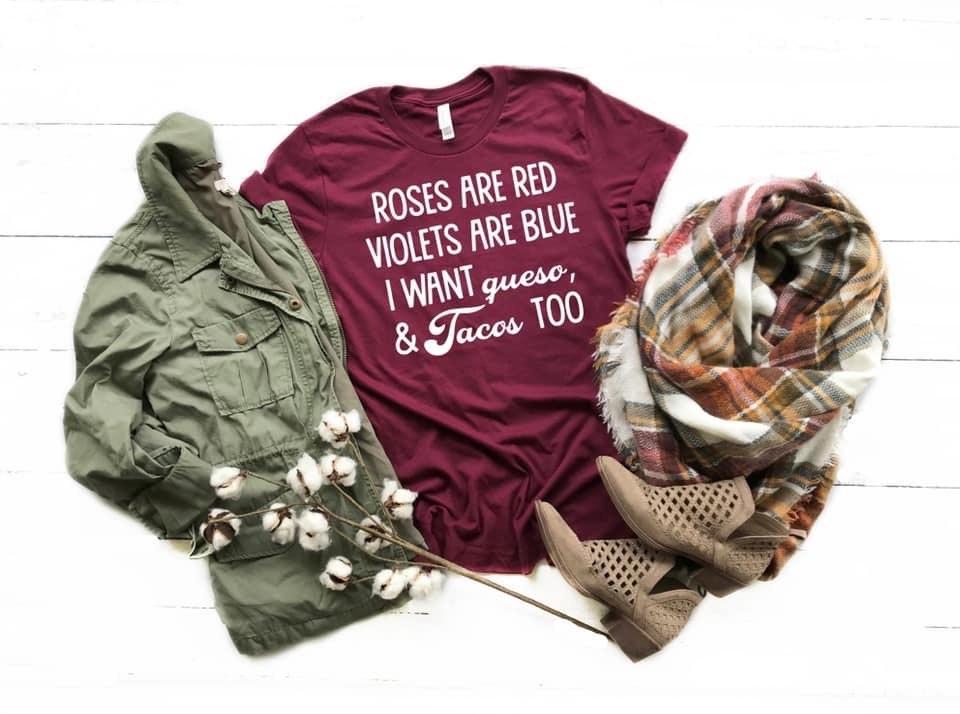 Roses Violets Queso Tacos