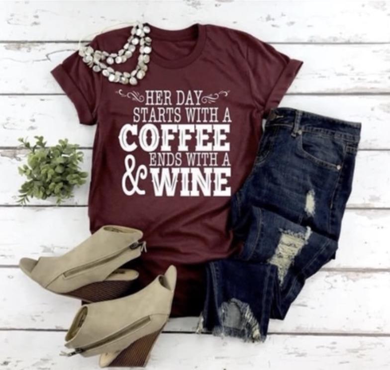 Her Day Starts With A Coffee White