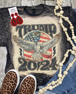 Trump 2024 Grey Bleached Tee