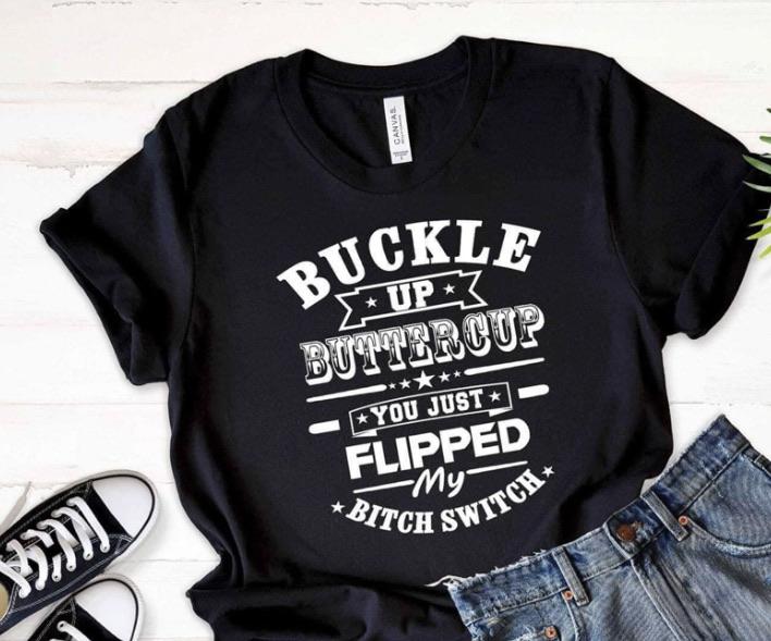 Buckle Up Buttercup White