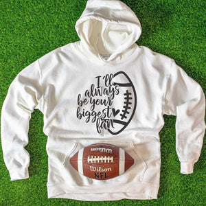 Always Be Your Biggest Fan Football White