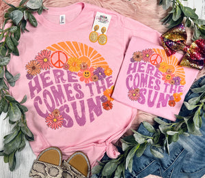 Here Comes The Sun Pink Tee