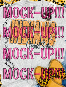 MOCK-UP * Mascot & City Splattered Words Grey Tee