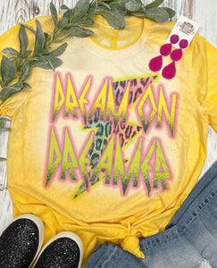 Dream On Dreamer Yellow Bleached Tee