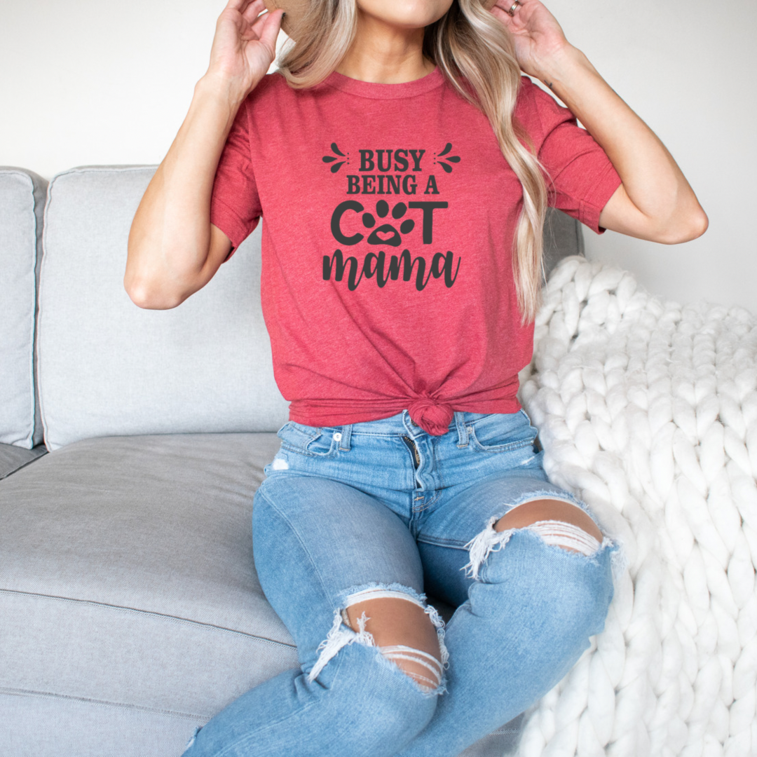 Busy Cat Mama - Ink Deposited Graphic Tee