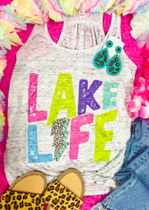 Lake Life Neon Bolt Racerback Tank