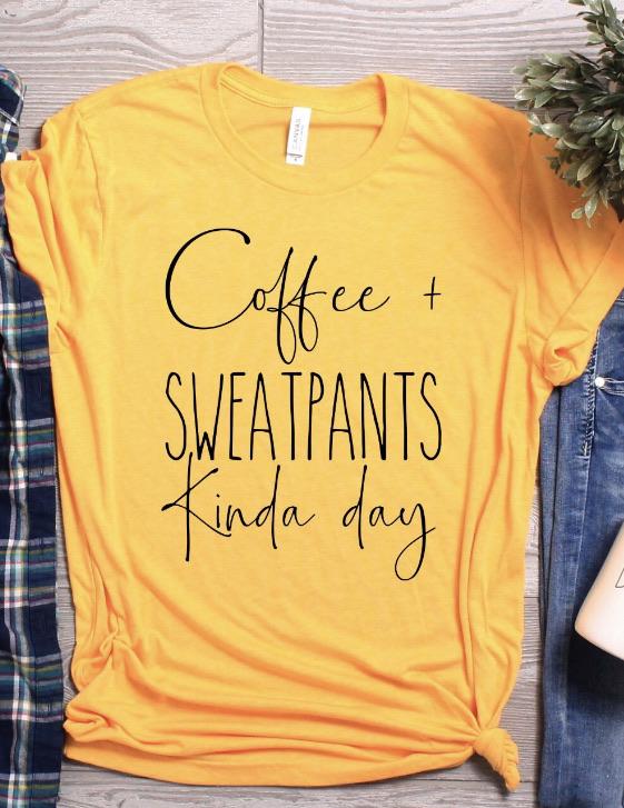 Coffee Sweatpants Kinda Day White