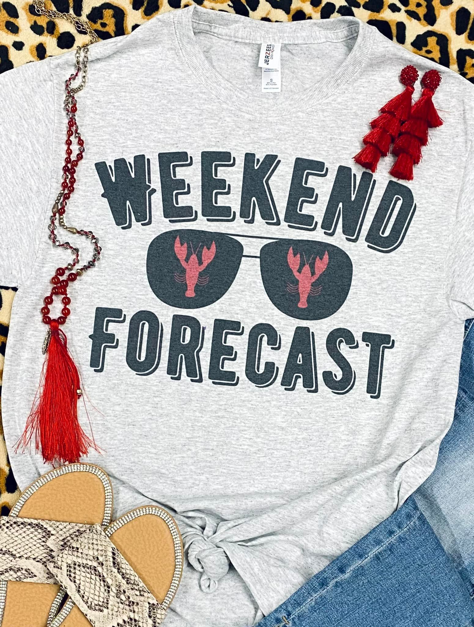 Weekend Forecast Crawfish Grey Tee