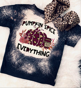 Kids Pumpkin Spice Everything Bleached Tee