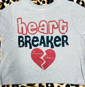Heart Breaker Heart Grey Tee