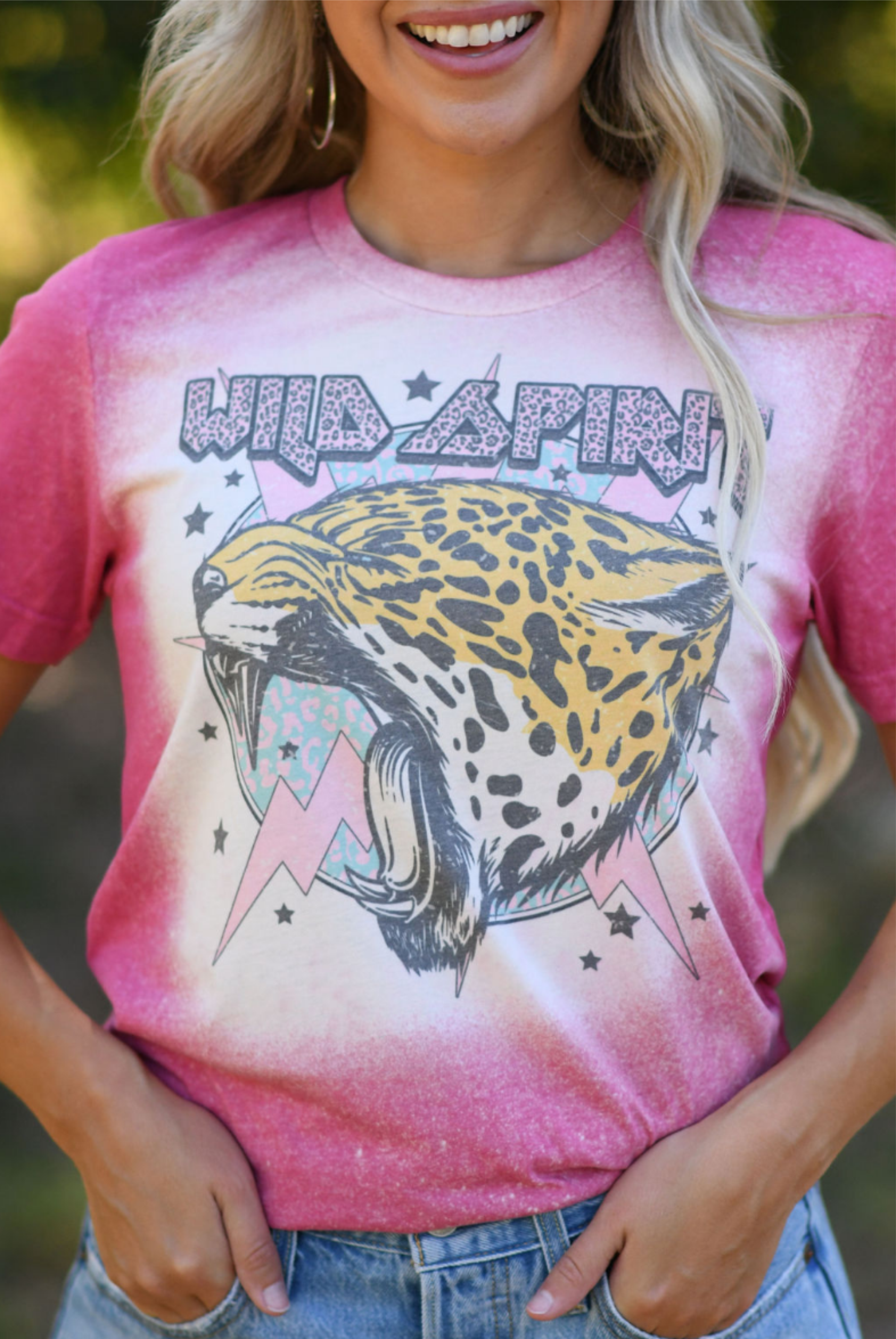 Wild Spirit Vintage Pink Bleached Tee