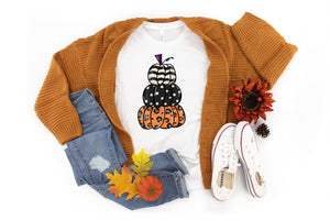 Black Pumpkin Stack Tee