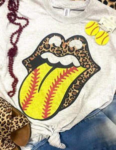Kids Leopard Baseball/Softball Tongue Tee