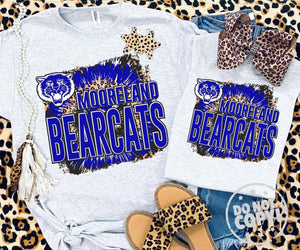 Swirl Leopard and Tie Dye Spirit Ash Grey Tee