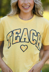Teach Sunflower Pale Yellow Tee