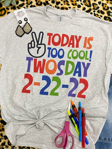 Today Is Too Cool Twosday Grey Tee